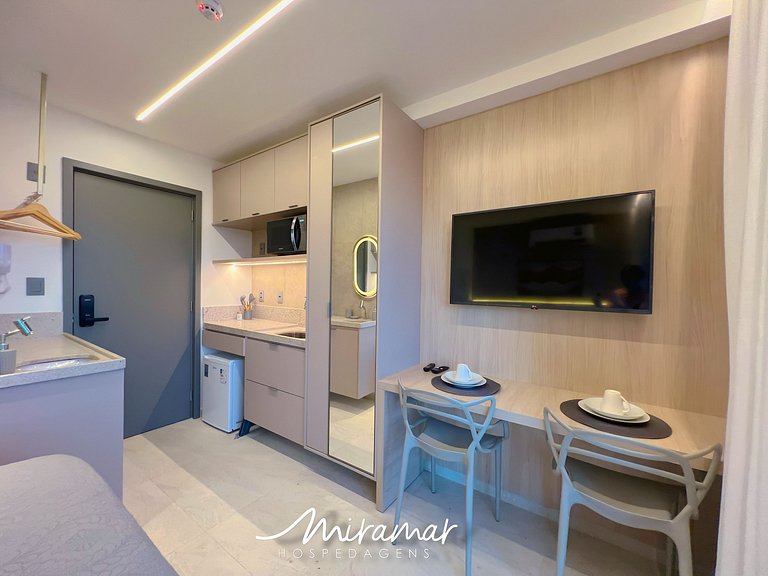 Flat vista mar no Jardim Oceania