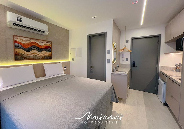 Flat vista mar no Jardim Oceania