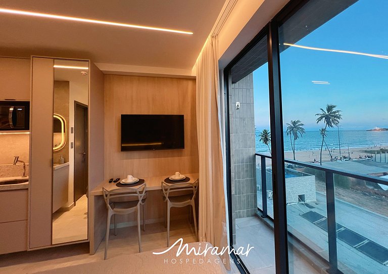 Flat vista mar no Jardim Oceania