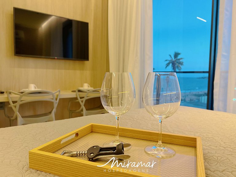 Flat vista mar no Jardim Oceania