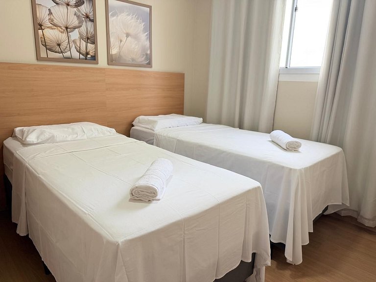 Apto de dois quartos em Ponta de Campina