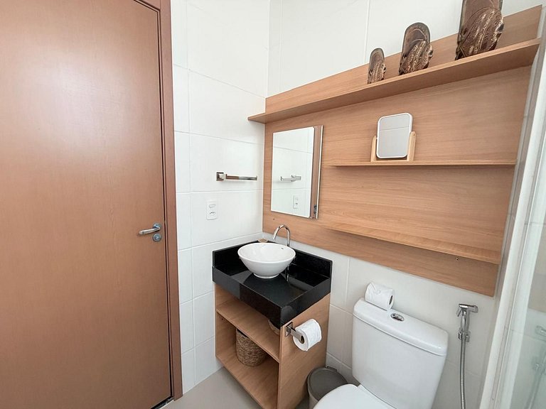 Apto de dois quartos em Ponta de Campina