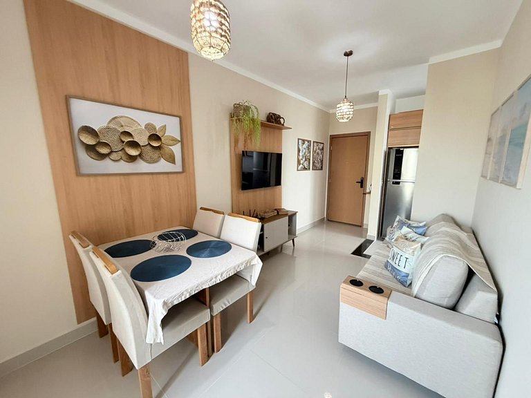 Apto de dois quartos em Ponta de Campina