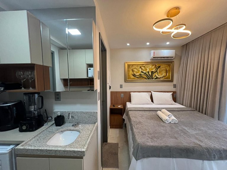 Flat moderno p/ 2 pessoas no Jardim Oceania