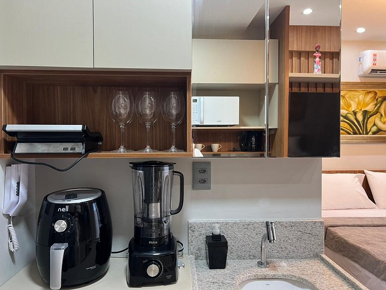 Flat moderno p/ 2 pessoas no Jardim Oceania