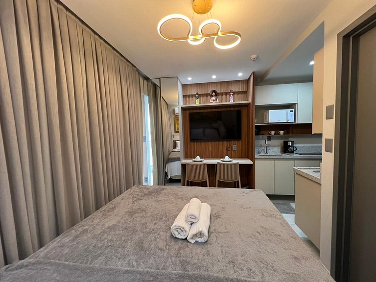 Flat moderno p/ 2 pessoas no Jardim Oceania