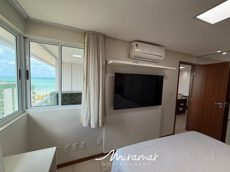 Flat aconchegante na orla de Manaíra