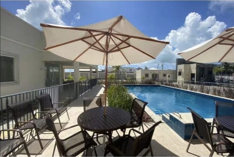 Apartment on Ponta de Campina beach / Balcony with sea view