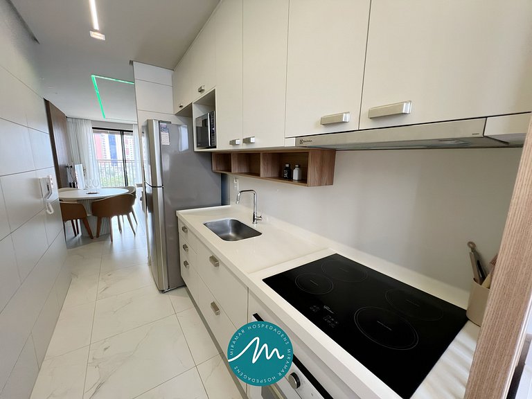 Apto c/ 2 quartos com Varanda e Wifi-Miramar