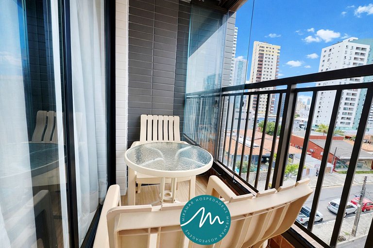 Apto c/ 2 Suítes com Varanda e Wifi-Miramar