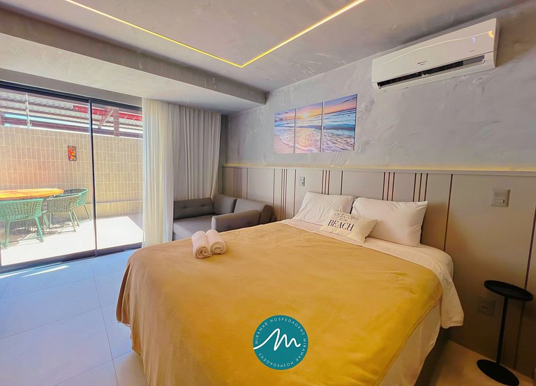 Flat p/ 4 pessoas c/ Térreo-Miramar Hospedagens