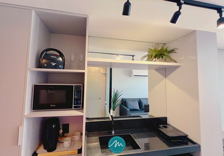 Flat com Vista-Mar da Janela -Miramar Hospedagens