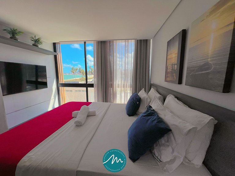 Flat com Vista-Mar da Janela -Miramar Hospedagens