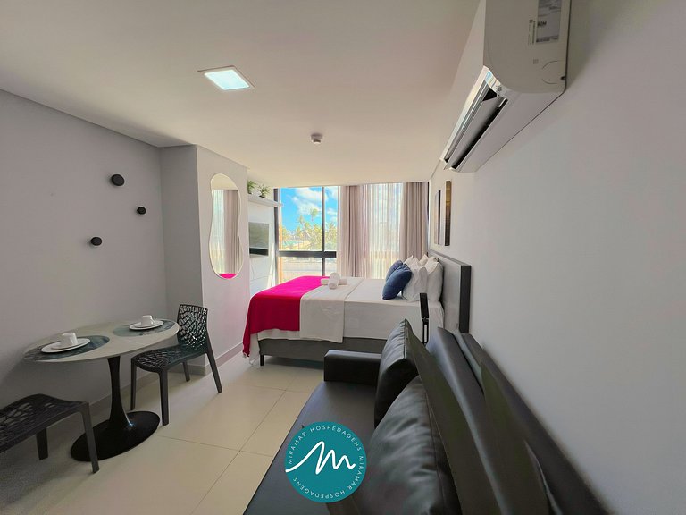 Flat com Vista-Mar da Janela -Miramar Hospedagens