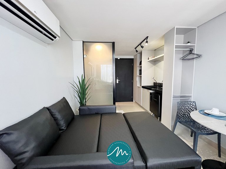 Flat com Vista-Mar da Janela -Miramar Hospedagens