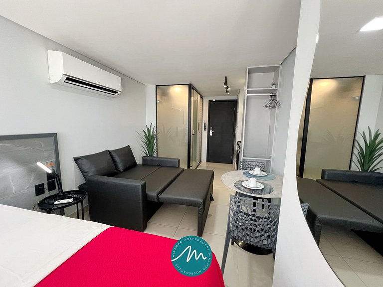 Flat com Vista-Mar da Janela -Miramar Hospedagens