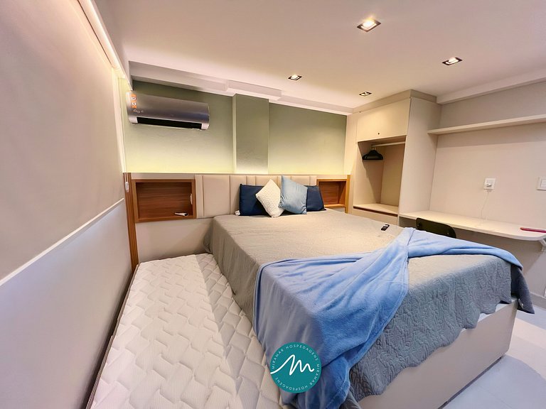 Flat p/ 3 pessoas no Cabo Branco