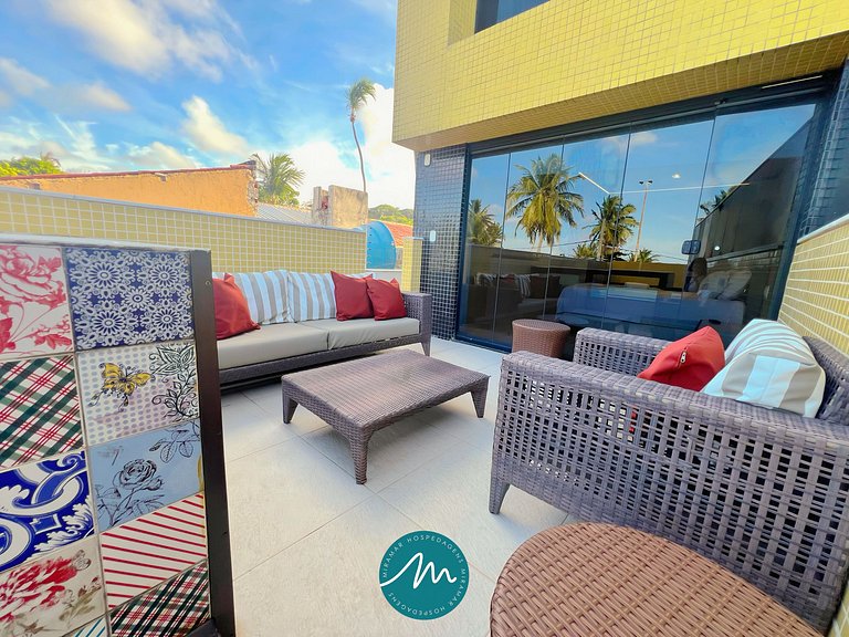 Apart.c/Terraço e Piscina Privativa em Cabo Branco