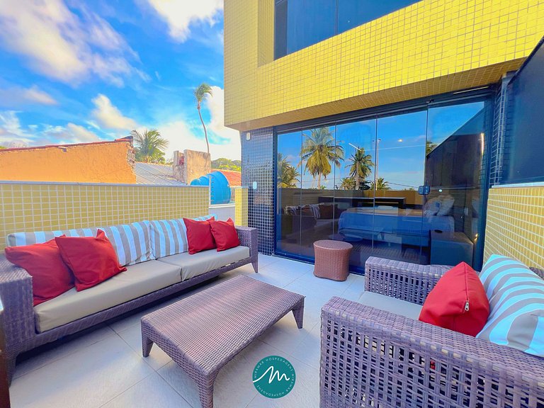 Apart.c/Terraço e Piscina Privativa em Cabo Branco