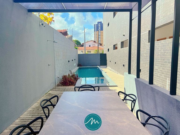 Apto com 2 quartos, Wi-Fi e ar-condicionado - MH