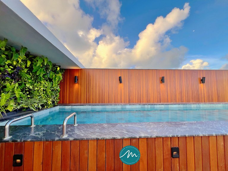 Ap p/ 7 Pessoas com Varanda a Poucos Passos do Mar