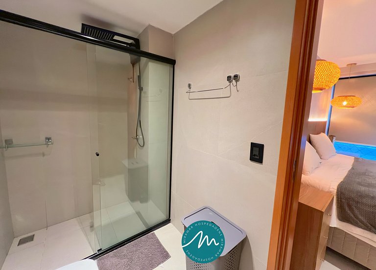 Ap p/ 7 Pessoas com Varanda a Poucos Passos do Mar