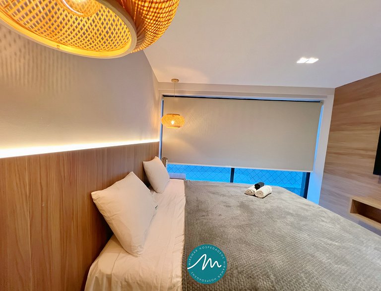 Ap p/ 7 Pessoas com Varanda a Poucos Passos do Mar