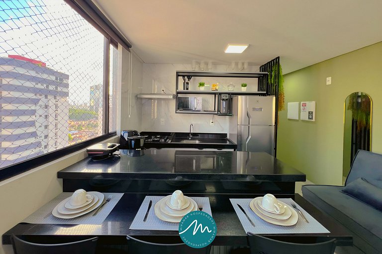 Flat p/ 4 pessoas em Manaíra -Miramar Hospedagens