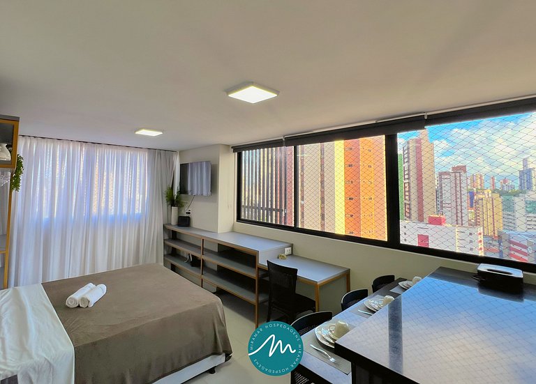 Flat p/ 4 pessoas em Manaíra -Miramar Hospedagens