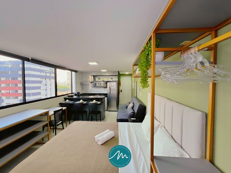 Flat p/ 4 pessoas em Manaíra -Miramar Hospedagens