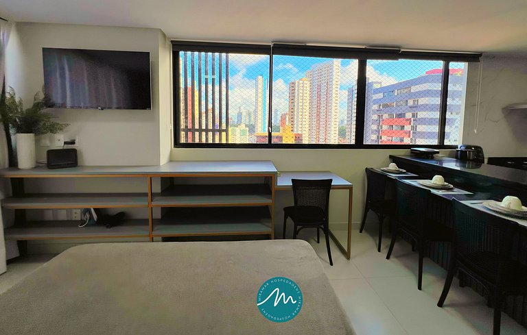 Flat p/ 4 pessoas em Manaíra -Miramar Hospedagens - MH