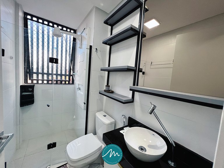 Flat p/ 4 pessoas em Manaíra -Miramar Hospedagens