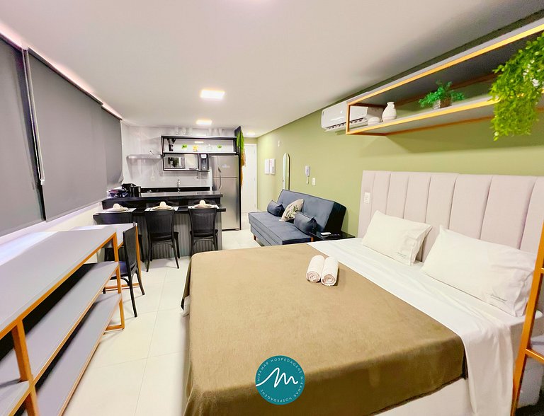 Flat p/ 4 pessoas em Manaíra -Miramar Hospedagens - MH