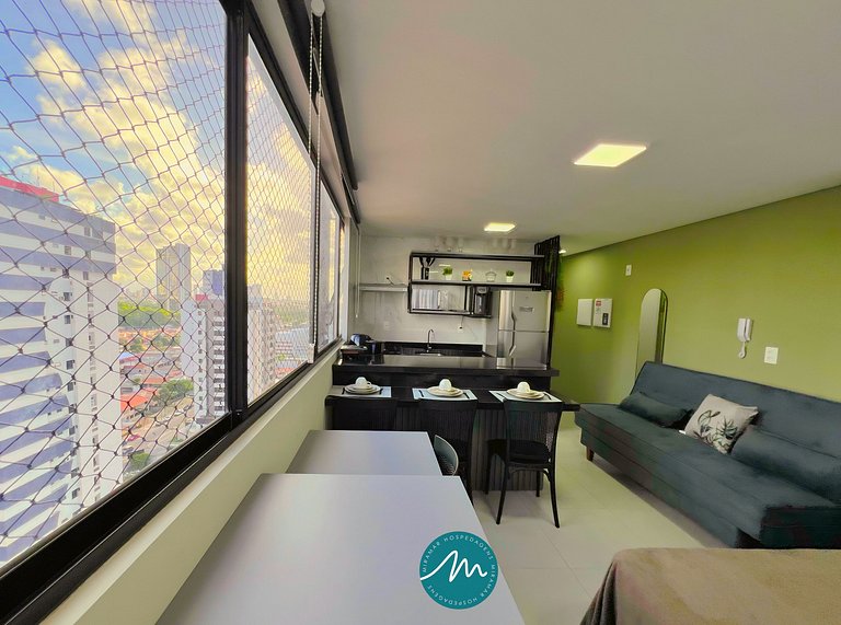 Flat p/ 4 pessoas em Manaíra -Miramar Hospedagens - MH