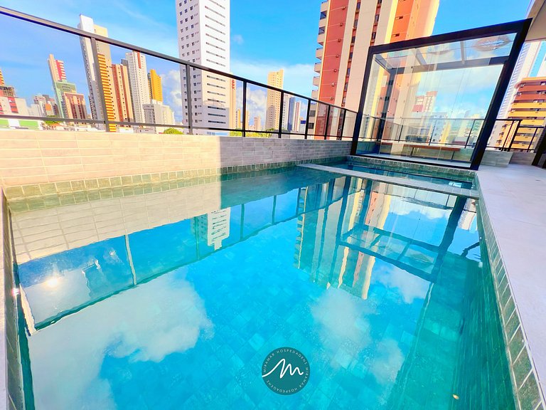 Flat p/ 4 pessoas em Manaíra -Miramar Hospedagens - MH