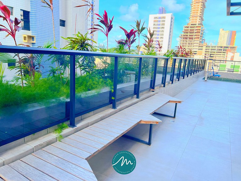 Flat p/ 4 pessoas em Manaíra -Miramar Hospedagens - MH
