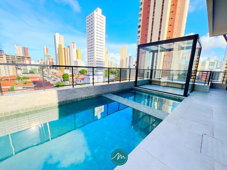 Flat p/ 4 pessoas em Manaíra -Miramar Hospedagens - MH