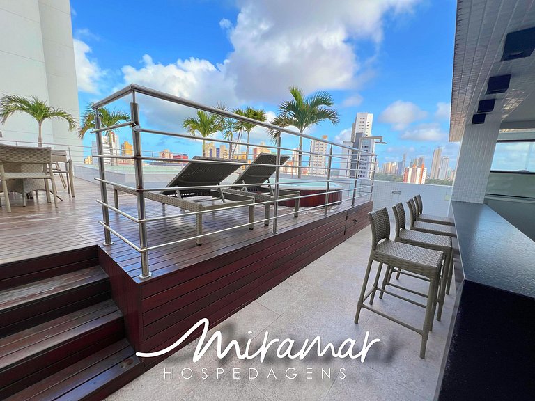 Studio no Gold Flat Manaíra -Miramar Hospedagens