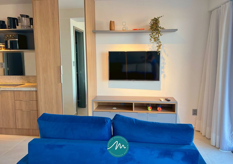 Ideal p/ Família com Varanda Frente Mar (MH)