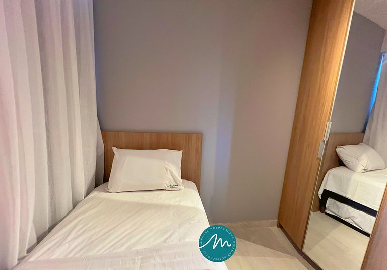 Ideal p/ Família com Varanda Frente Mar (MH)