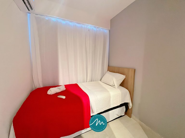 Ideal p/ Família com Varanda Frente Mar (MH)