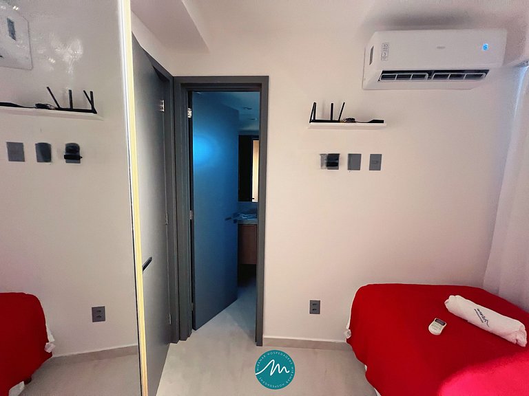 Ideal p/ Família com Varanda Frente Mar (MH)