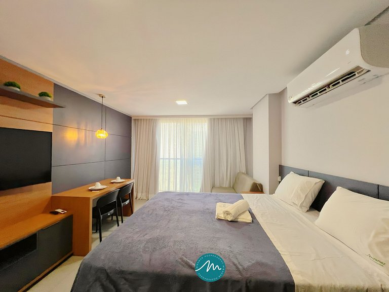 Flat Moderno para 3 pessoas em Tambaú