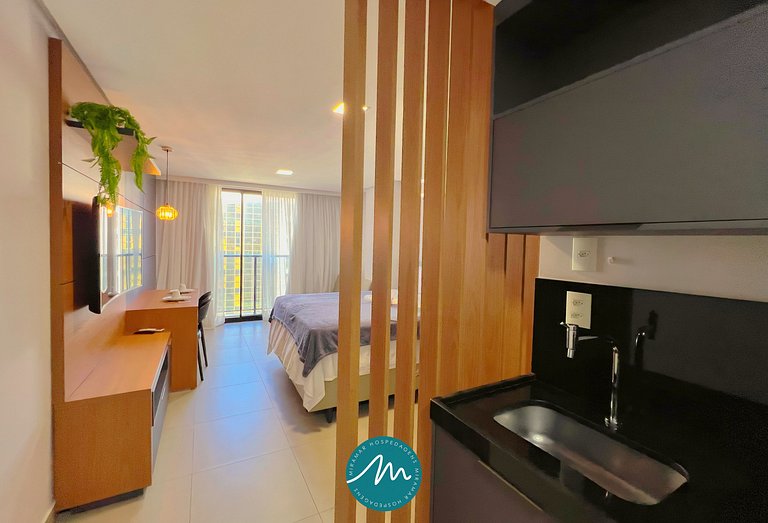 Flat Moderno para 3 pessoas em Tambaú - MH