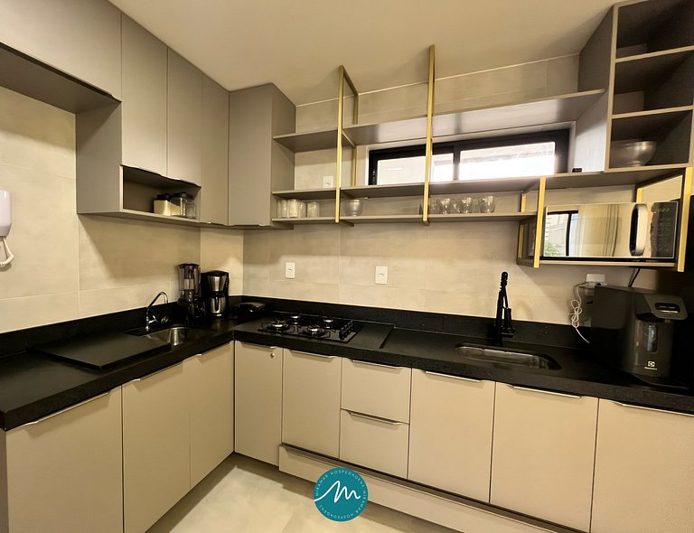 Apto com 2 quartos, Wi-Fi e ar-condicionado