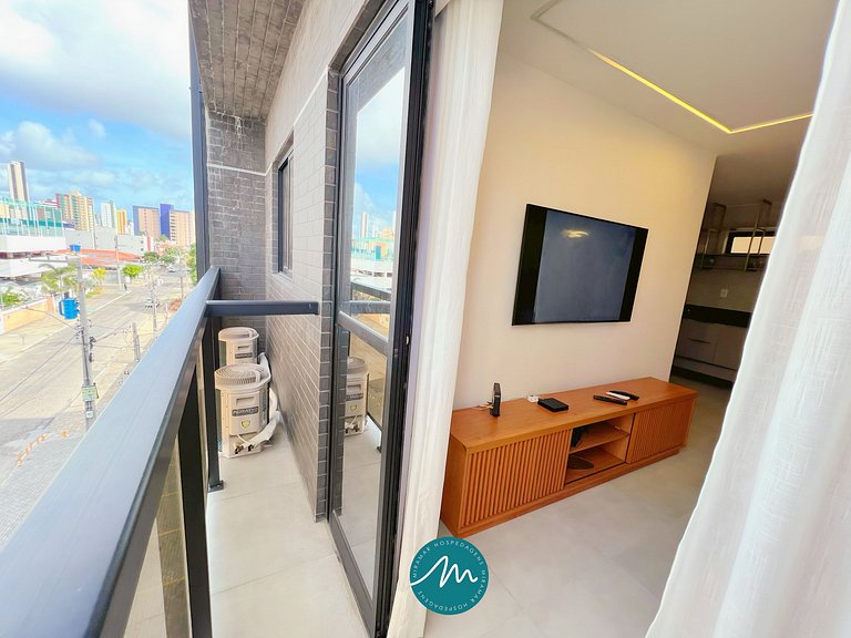 Apto com 2 quartos, Wi-Fi e ar-condicionado