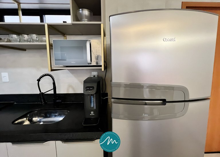 Apto com 2 quartos, Wi-Fi e ar-condicionado