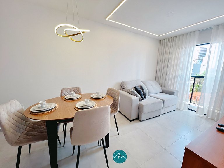 Apto com 2 quartos, Wi-Fi e ar-condicionado