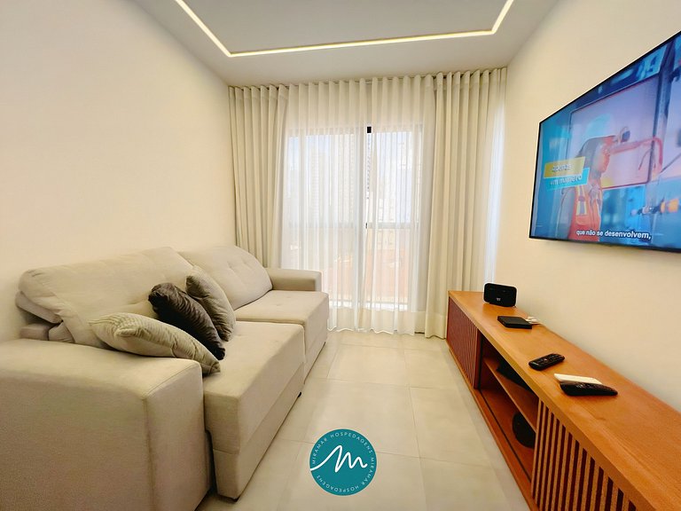 Apto com 2 quartos, Wi-Fi e ar-condicionado