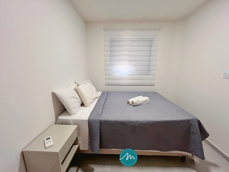 Apto com 2 quartos, Wi-Fi e ar-condicionado